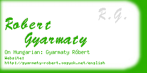 robert gyarmaty business card