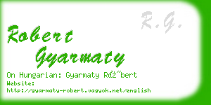 robert gyarmaty business card